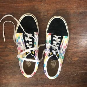 rainbow low top vans